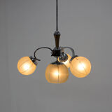 Chrome-plated Art Deco Chandelier, 1940s