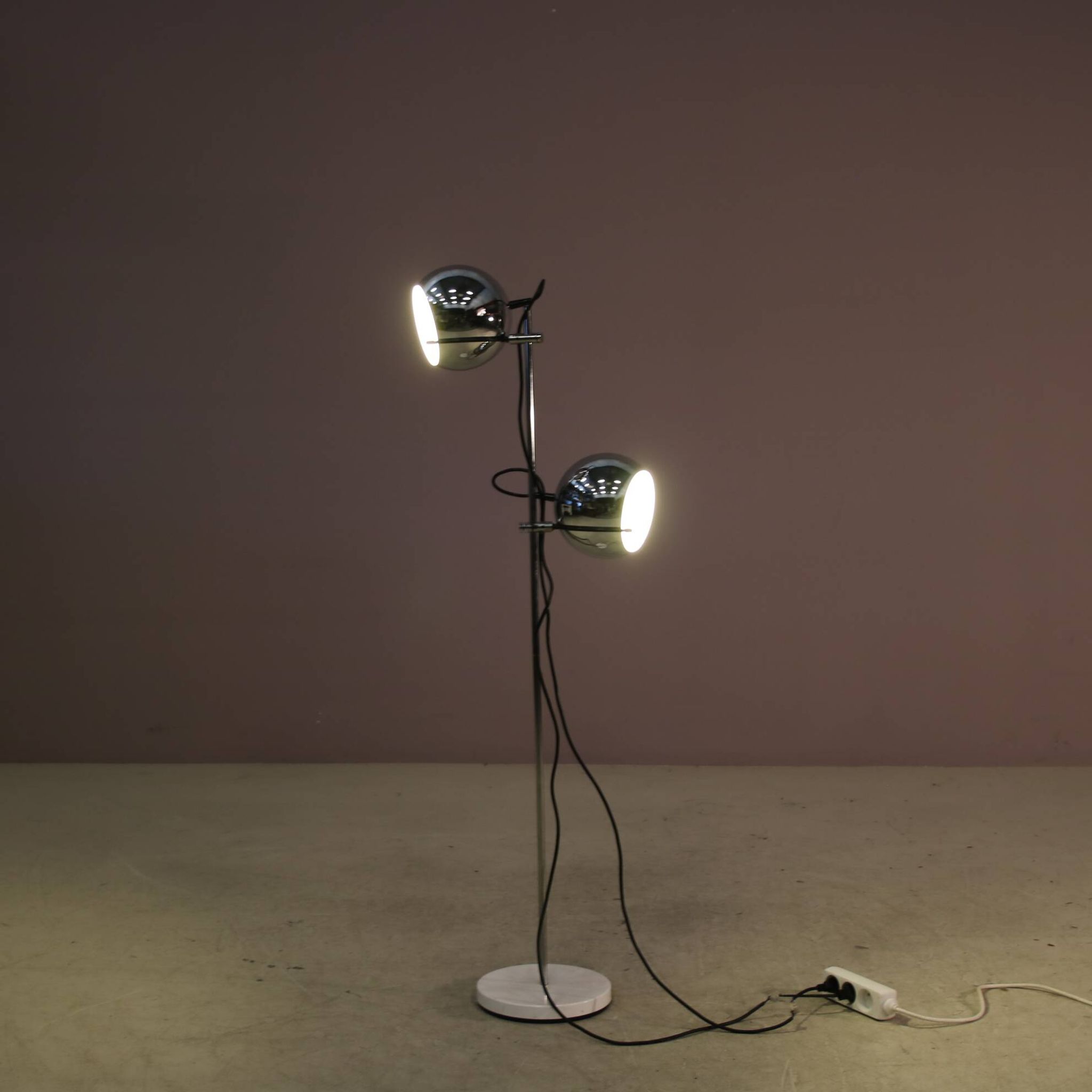 1970s Floor lamp with ball shades from the Netherlands