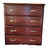 Art deco chest of drawers feet whiskers patinated