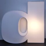 Letter lamp "D" plexiglass 80s