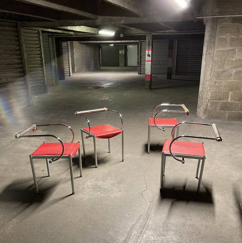4 post-modern armchairs 1980