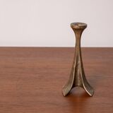 Michael Harjes Brutalist Candlestick in Bronze 1970s Germany