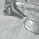 Thick engraved glass bowl, Slovakia Art Deco style