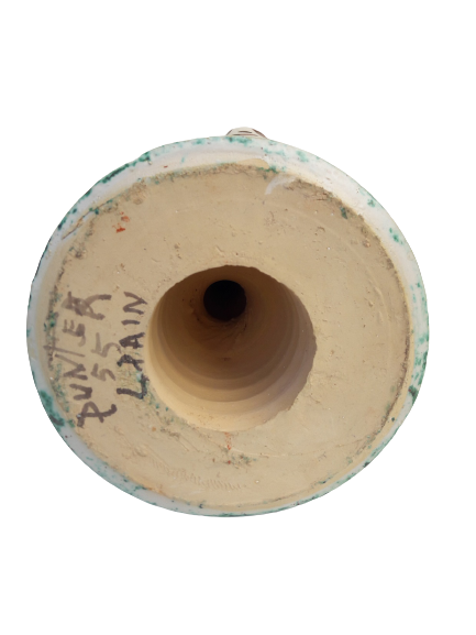 Ceramic candle holder signed