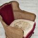 1950s, Danish armchair, furniture velour, ash wood,, mesh.