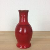 Red ceramic pitcher
