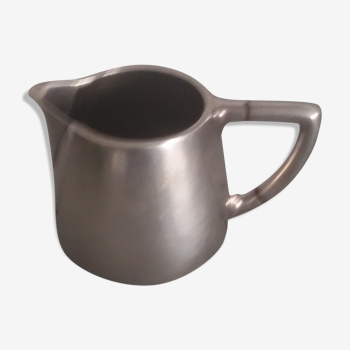Silver metal milk pitcher