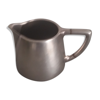 Silver metal milk pitcher