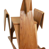 Sculptural rocking chair origami bird