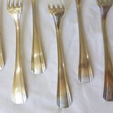 6 Christofle art deco style silver-plated forks