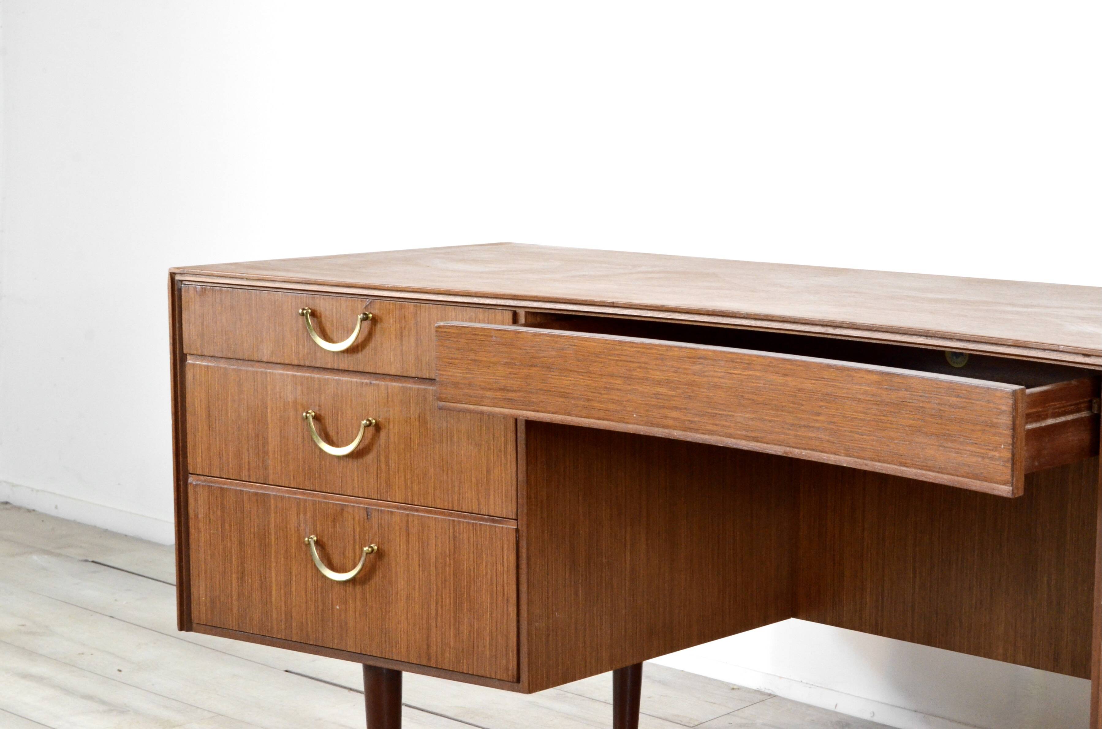 Midcentury Meredew Desk In Teak. Vintage / Modern / Retro / Danish Style.