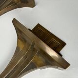 Italian Deco Style Wall Lamps in Bronze attributed to Banci, 1970s, Set of 2