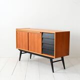 Scandinavian Teak Sideboard with Black Details