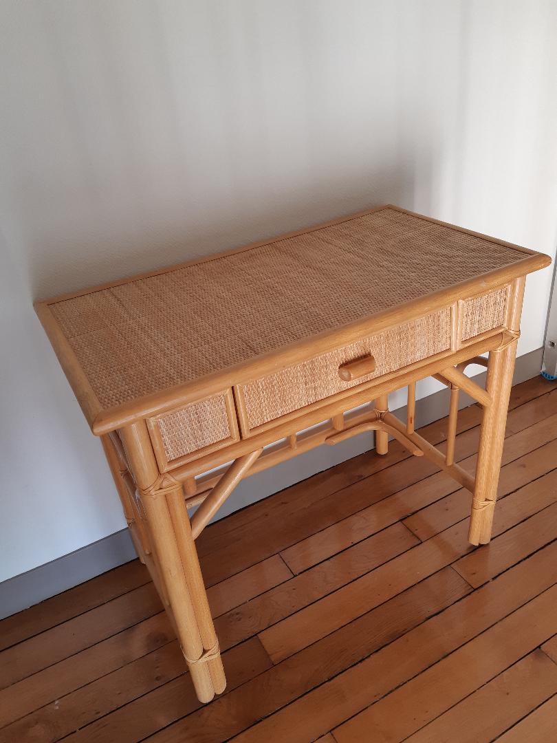 Vintage rattan desk