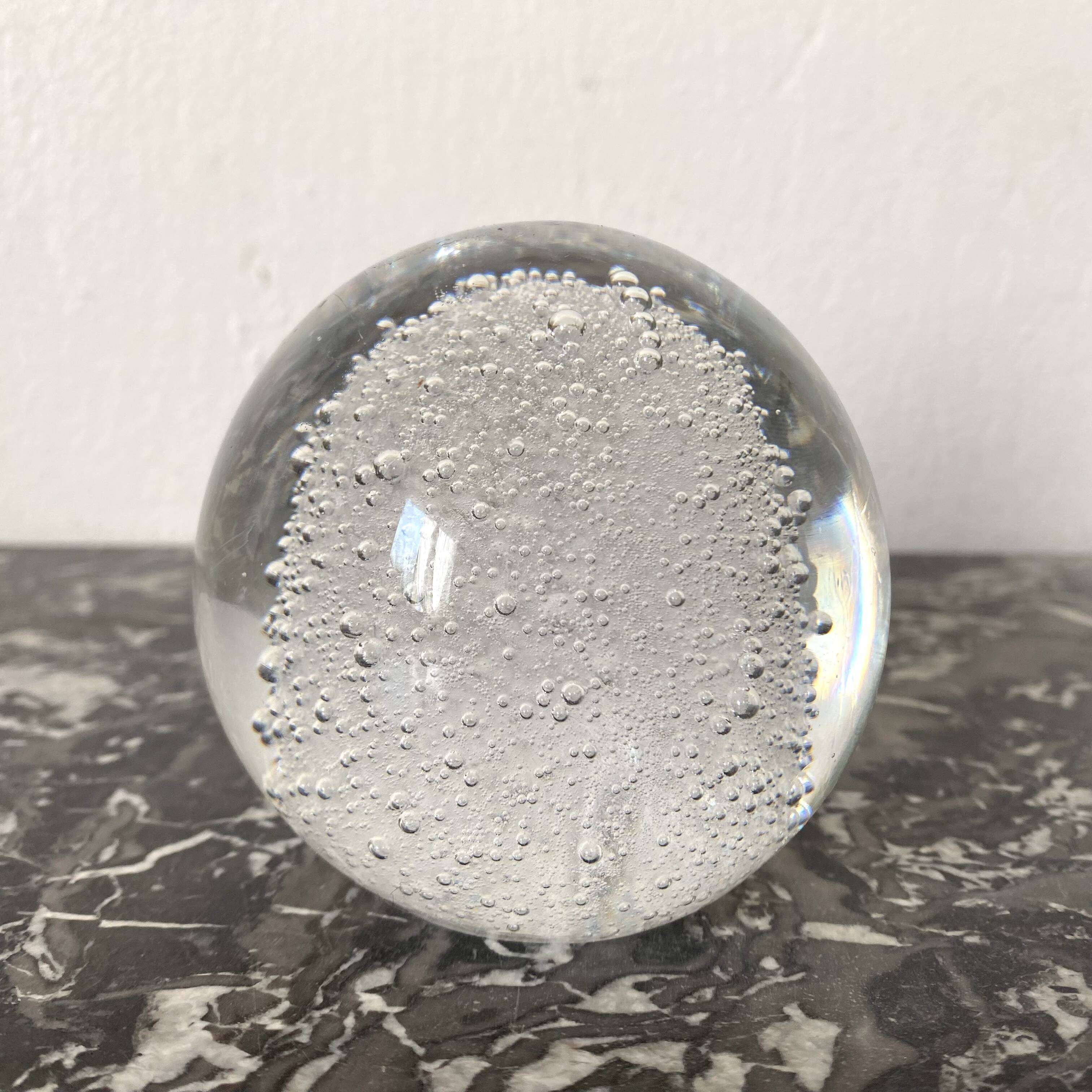 Boule de sulfure, presse papier verre de Murano
