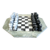 Marble and onyx chess set