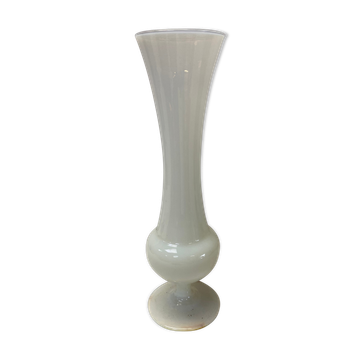 White opaline vase