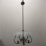 1950’s Etched Glass Light Pendant by Pietro Chiesa