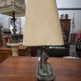 Table lamp in the Maison Charles style made of bronze featuring a horse.