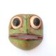 Articulated frog mask made of Bali wood, 80s