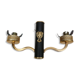 Applique double bras vintage noire et dorée