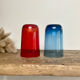 6 vintage coloured glasses
