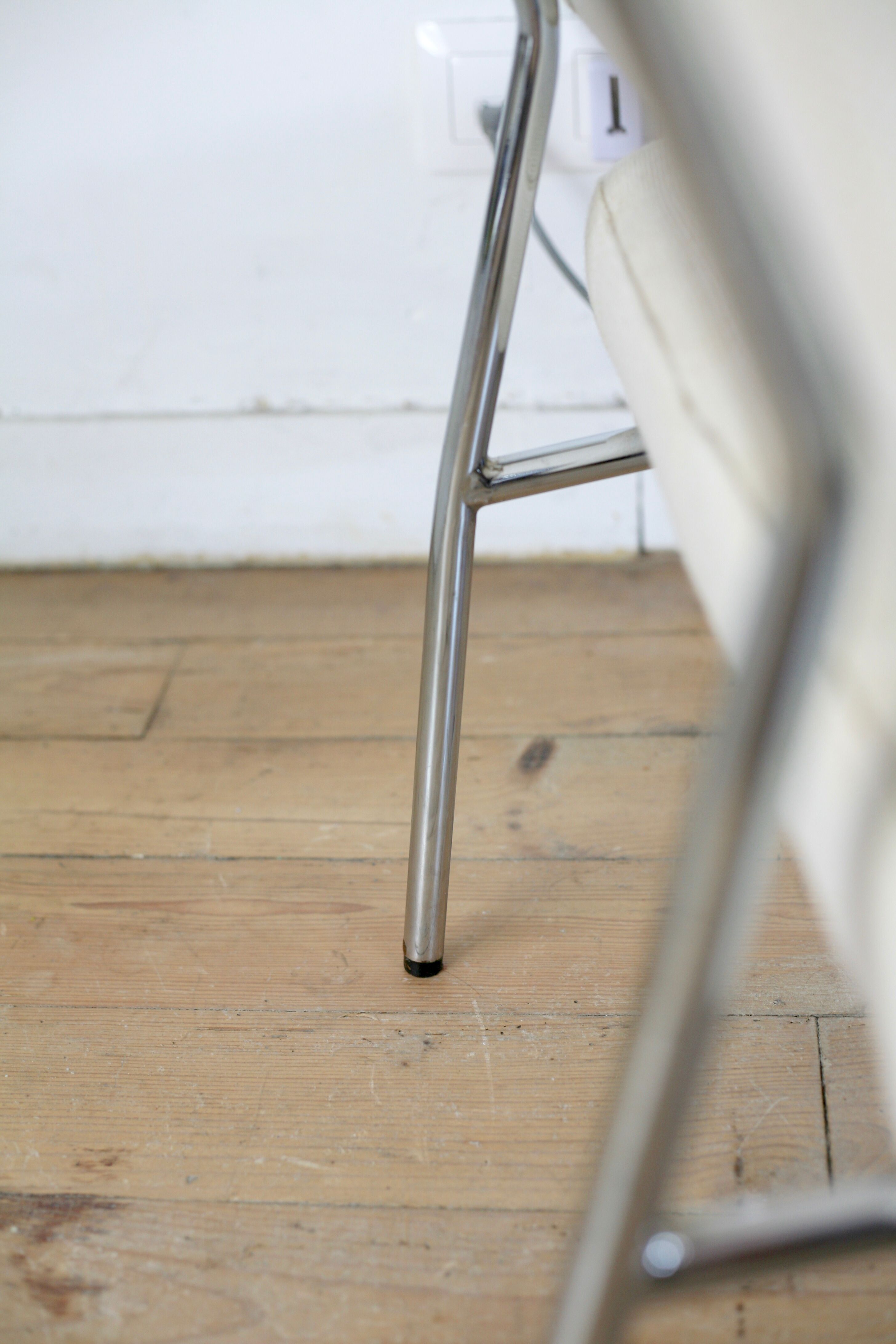 Pair of 60s heaters, steel and wool, France