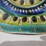 H. Bequet Quaregnon ceramic plate, Belgium 1950s.