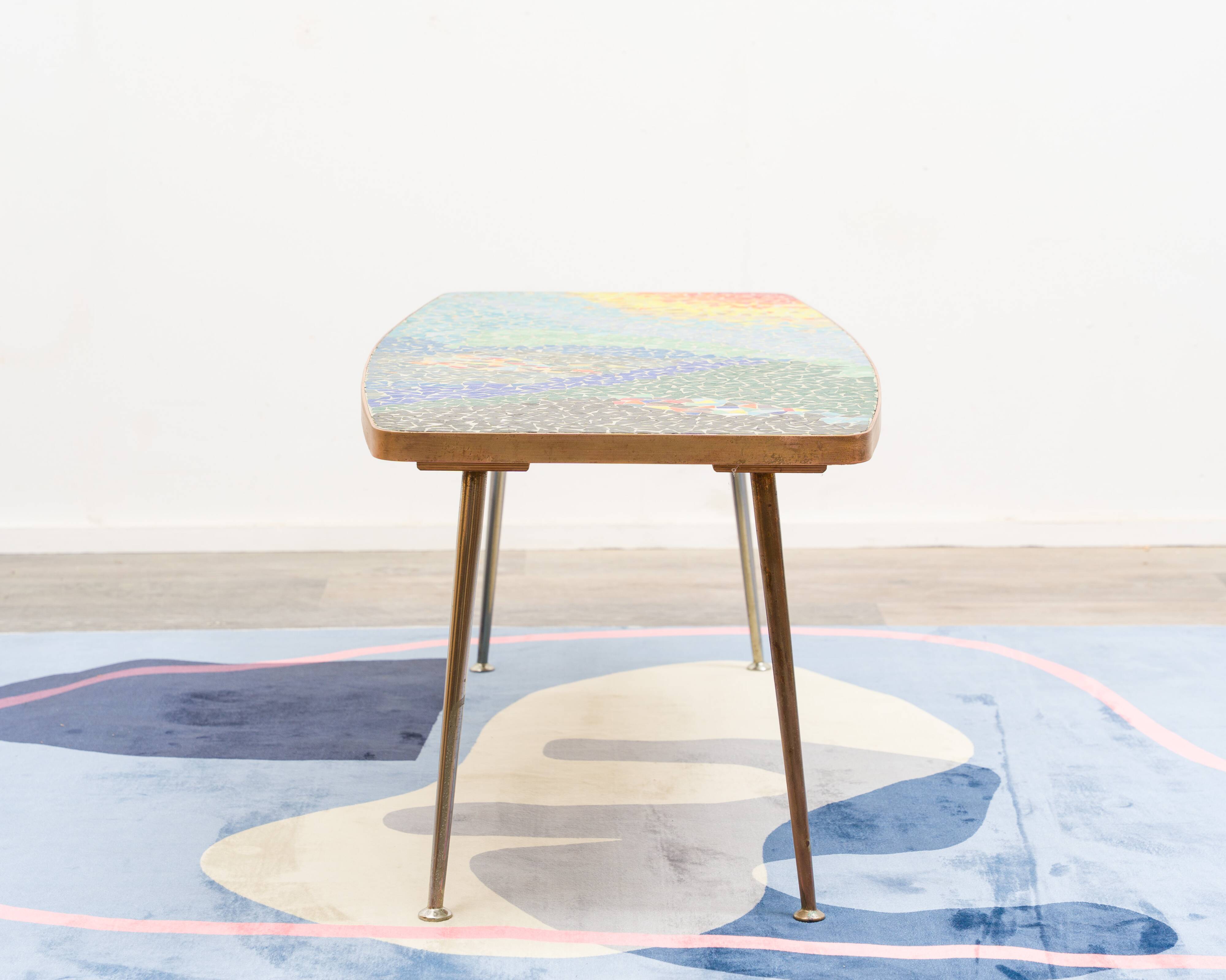 1950s coffee table. Berthold Müller, mosaic workshop, Oerlings