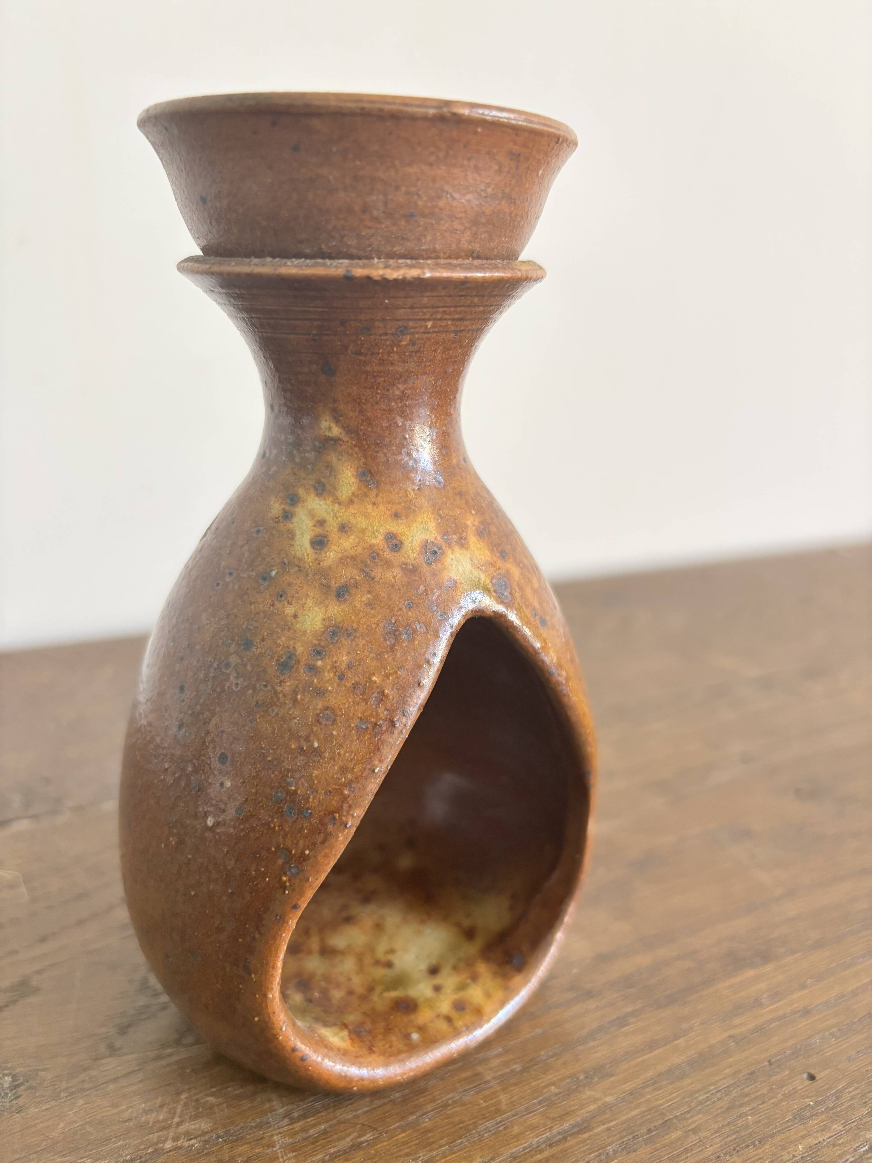 Vintage french stoneware ceramics set – mineral earth