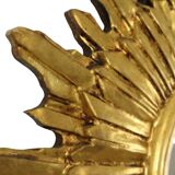 Golden Sunburst Mirror Sun Mirror Wood Convex Witch Mirror Sixties