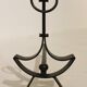 Pair of modernist wrought iron fire dogs