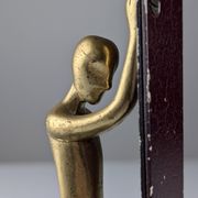 Art Deco Bronze Candelabra Pair by Karl Hagenauer, 1930s