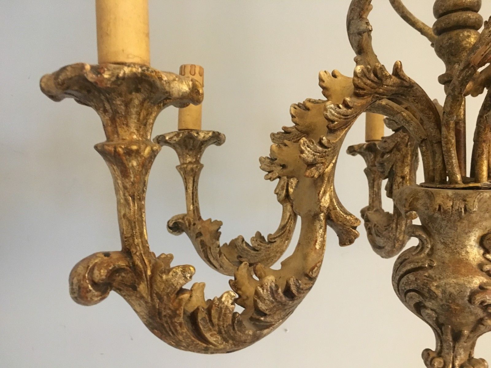 Louis XV Patine style chandelier with ancient Golden Patina Rockery Luster