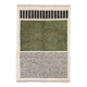 Handmade green and white Beni Ourain rug, size 1.4/2.6 m.