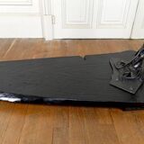 Brutalist sculptural wrought iron Dragon floor lamp, France