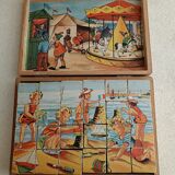 Set of wooden cubes "Beach holiday"