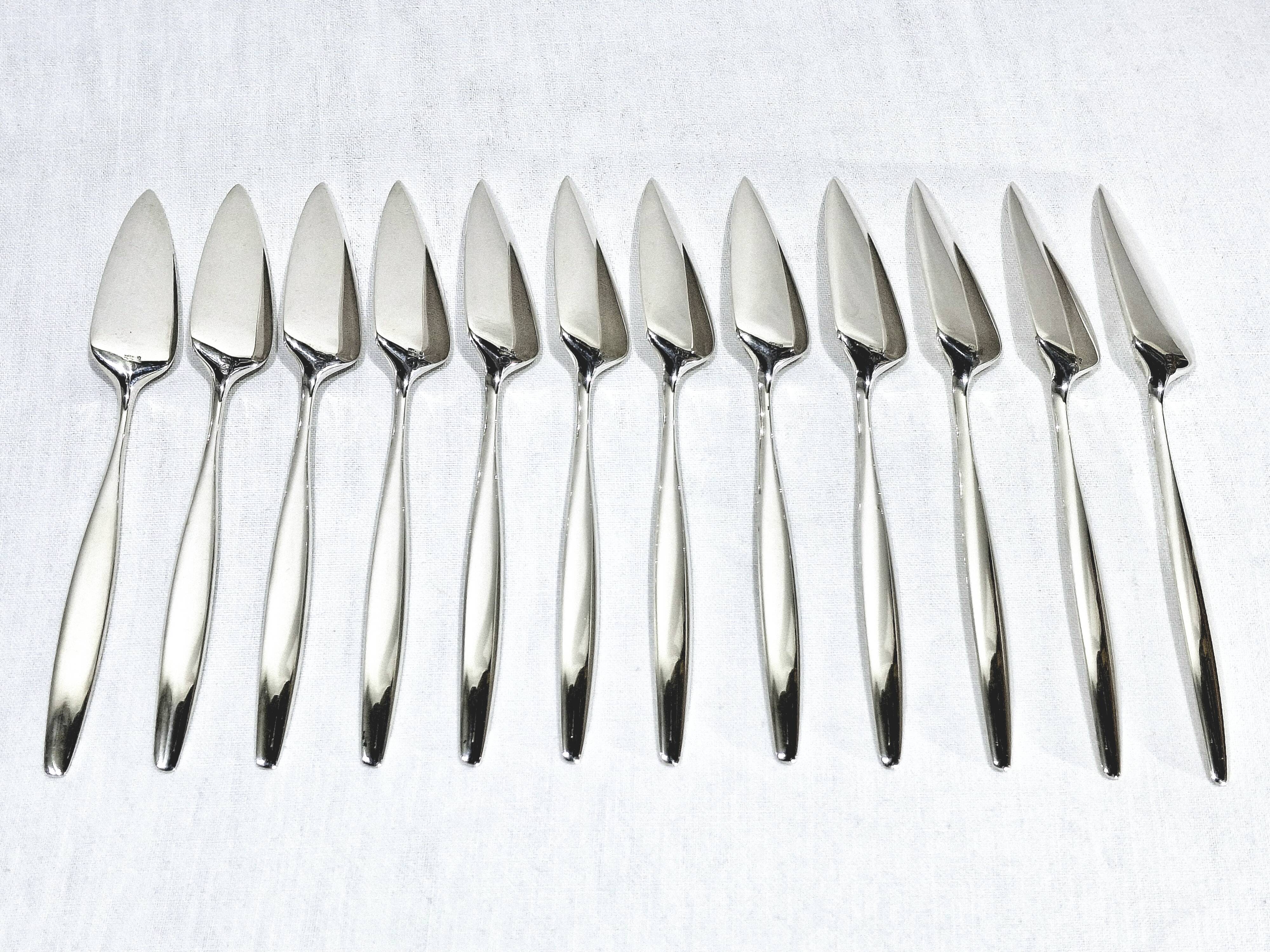Georg jensen cutlery - cypress model - 133 pieces, sterling silver