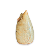Vase pique fleur representing a sandstone owl, by Ginette and Edouard Solorzano