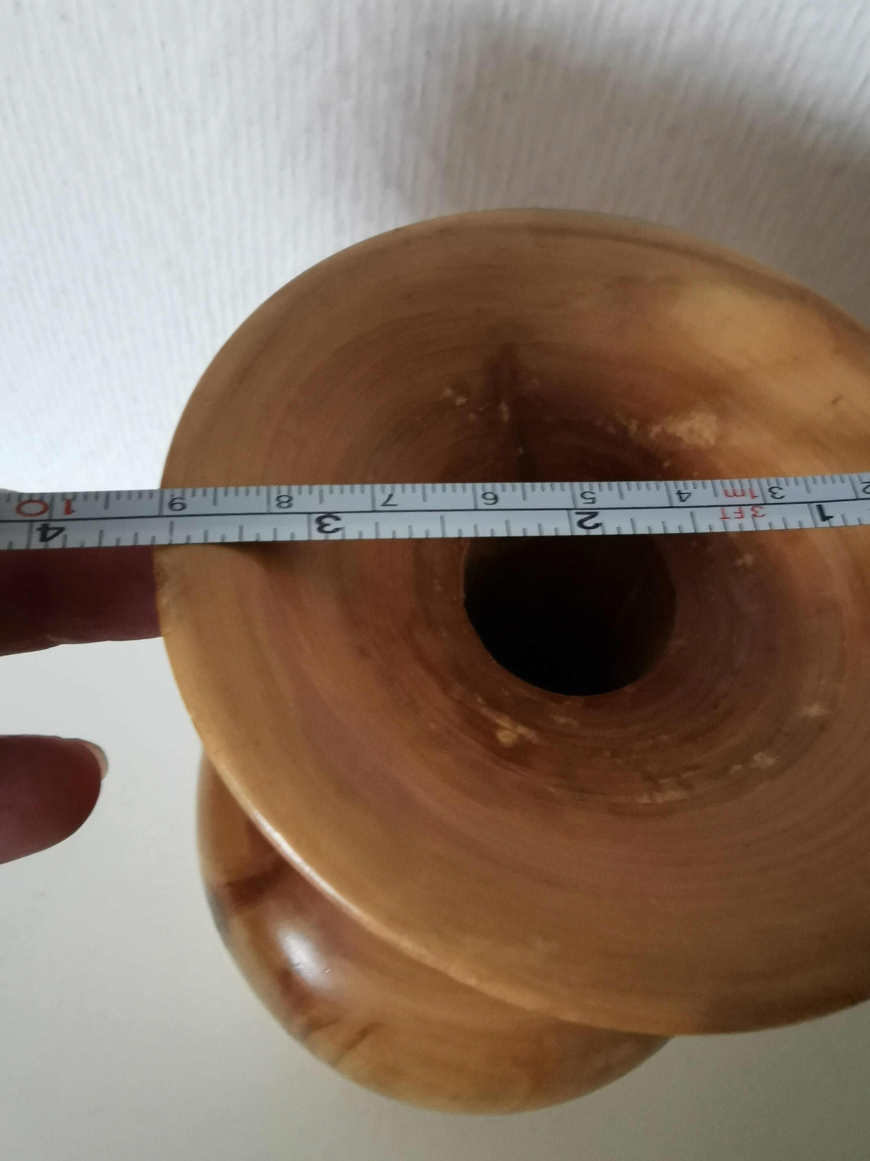 vase, soliflore, candlestick, turned wood, light wood