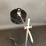 Vintage Italian metal and nickeled brass table lamp from 50s