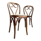 Heart bistro chair in beech and green wool
