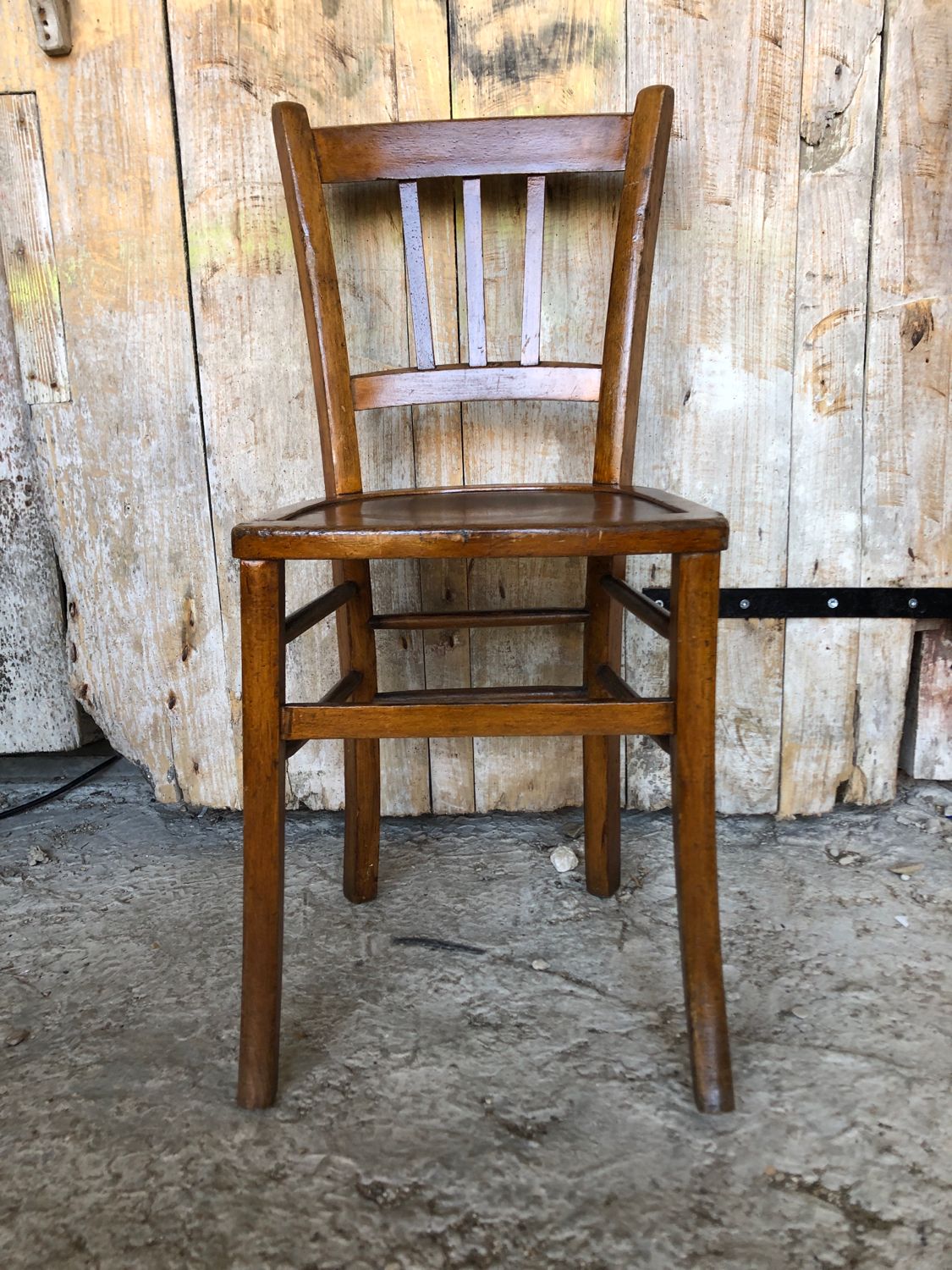 Chair bistrot luterma wood drawing sitting 70s vintage #a197