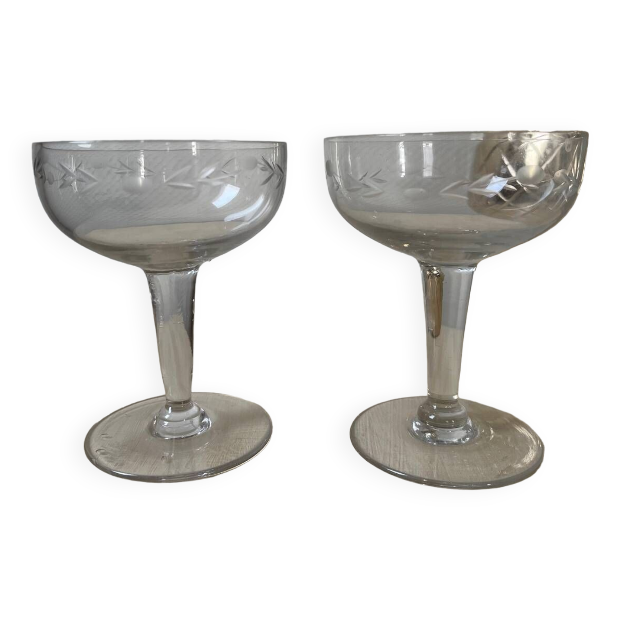 Old champagne glasses