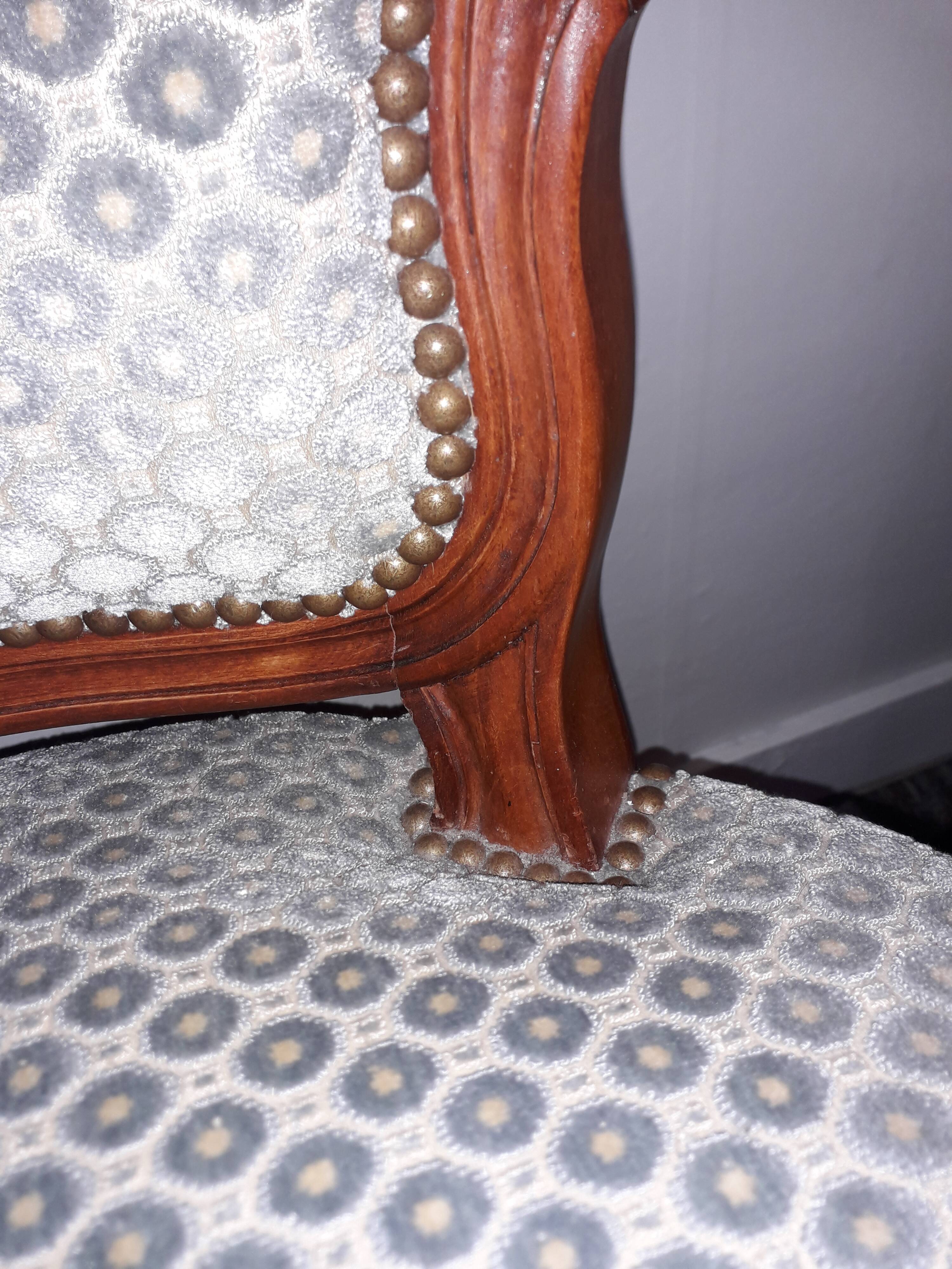 Louis XV-style armchair pair