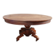 English oval table with 19th century mahogany extensions