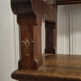 Stylized church pew, early twentieth century, solid wood