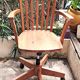 Adjustable office chair in light varnished wood from 1980. Chair sold individually.