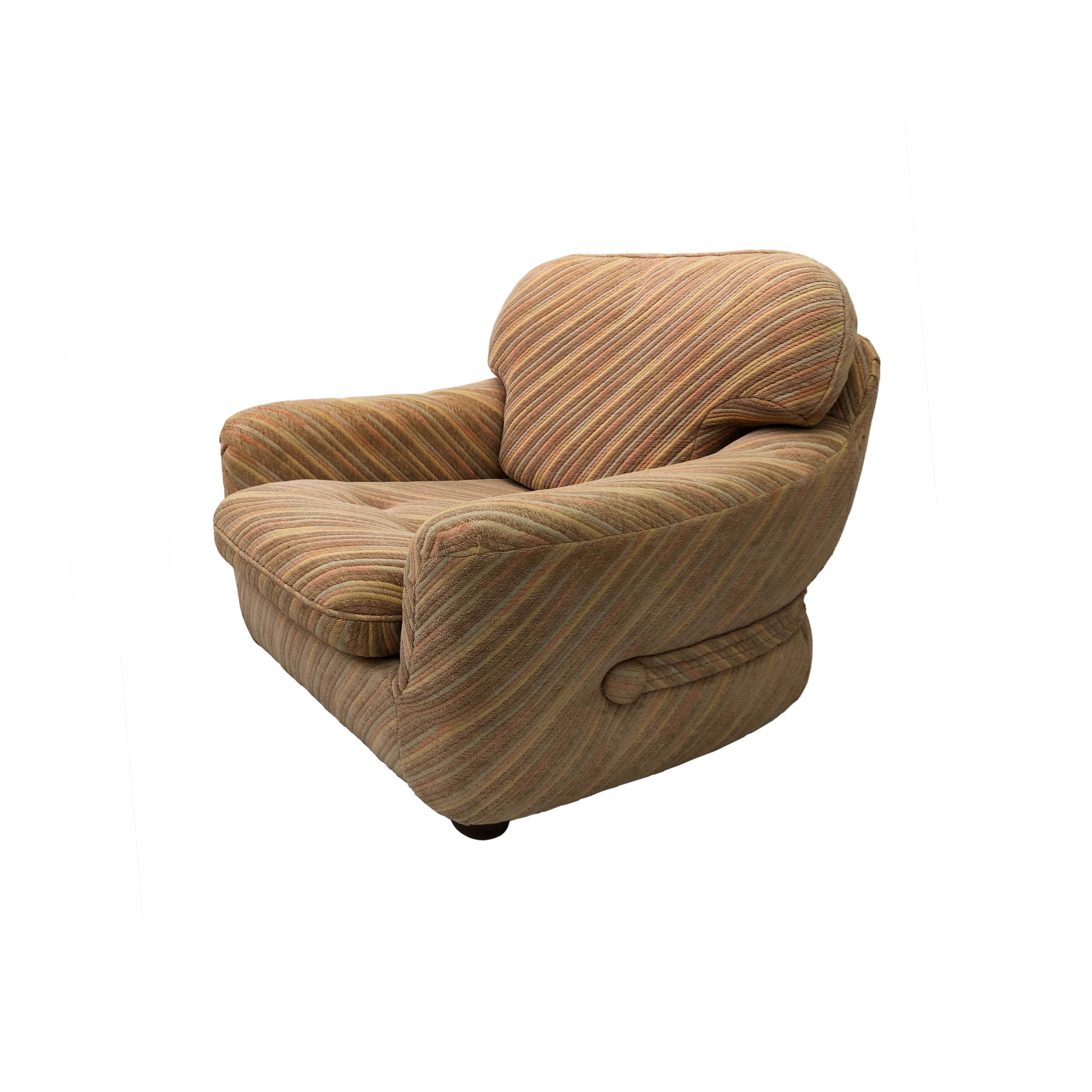 Pastel italian zorzi armchair midcentury 1970s