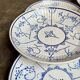6 Boch La Louvière blue glazed earthenware bread plates, "Copenhagen" service - 1920s-30s